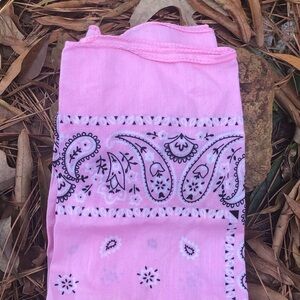 Pink Paisley Hair Bandana